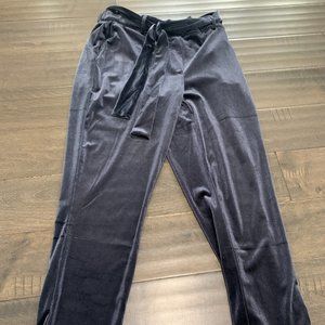 Jules & Leopold Pull On Slim Leg Ankle Length Blue Velvet Pants NWT size small